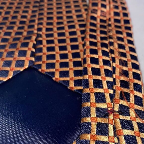 Men's Izod Tie Copper Gold & Navy - Picture 8 of 10